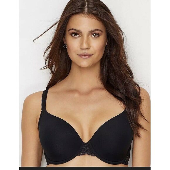 🆕 WACOAL French Garden Seamless Underwire T-Shirt Bra 36B Black #85340 - Picture 1 of 8